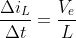[;\frac{{\Delta}i_L}{{\Delta}t}=\frac{V_e}{L};]