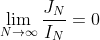 [;\lim_{N\to\infty} \frac{J_N}{I_N}=0;]
